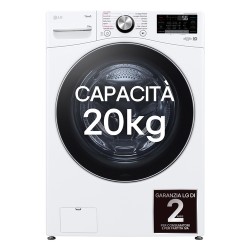 LG LG F0P3020TSWC Lavatrice 20 kg XL Centrifuga 1000 Giri Inverter Vapore Wi-Fi AI DD™ Classe B