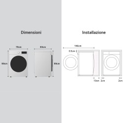 LG LG F0P3020TSWC Lavatrice 20 kg XL Centrifuga 1000 Giri Inverter Vapore Wi-Fi AI DD™ Classe B