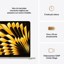 APPLE Apple MacBook Air 13'' M4 chip 10-core CPU 8-core GPU, 16GB, 256GB SSD - Galassia