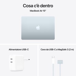 APPLE Apple MacBook MC7D4T/A Air 15'' M4 chip 10-core CPU 10-core GPU, 24GB, 512GB SSD - Celeste