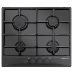 GLEM Glem Gas Piano cottura 4 fornelli a gas da incasso 60 cm nero GT64NC