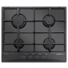 GLEM Glem Gas Piano cottura 4 fornelli a gas da incasso 60 cm nero GT64NC