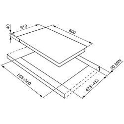SMEG Smeg Piano cottura a gas 4 fornelli da incasso 60 cm acciaio inox wok SLR64SGH