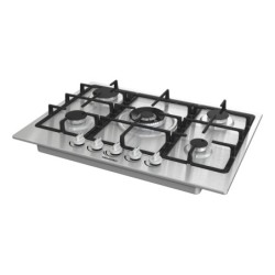 Hisense Hisense Piano Cottura a Gas 5 Fornelli 71 cm Acciaio Inox da Incasso con Bruciatore Wok