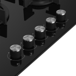 BEKO Beko Piano cottura a gas 5 fornelli 75 cm vetro nero wok centrale da incasso