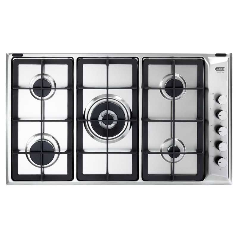 De’Longhi De'Longhi piano cottura a gas IL59PRO ND 5 fornelli 86 cm da incasso acciaio inox