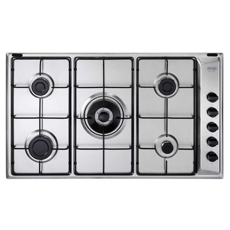 De’Longhi De'Longhi Piano Cottura Gas YAL 59 DD 5 Fornelli 86 cm da Incasso Acciaio Inox