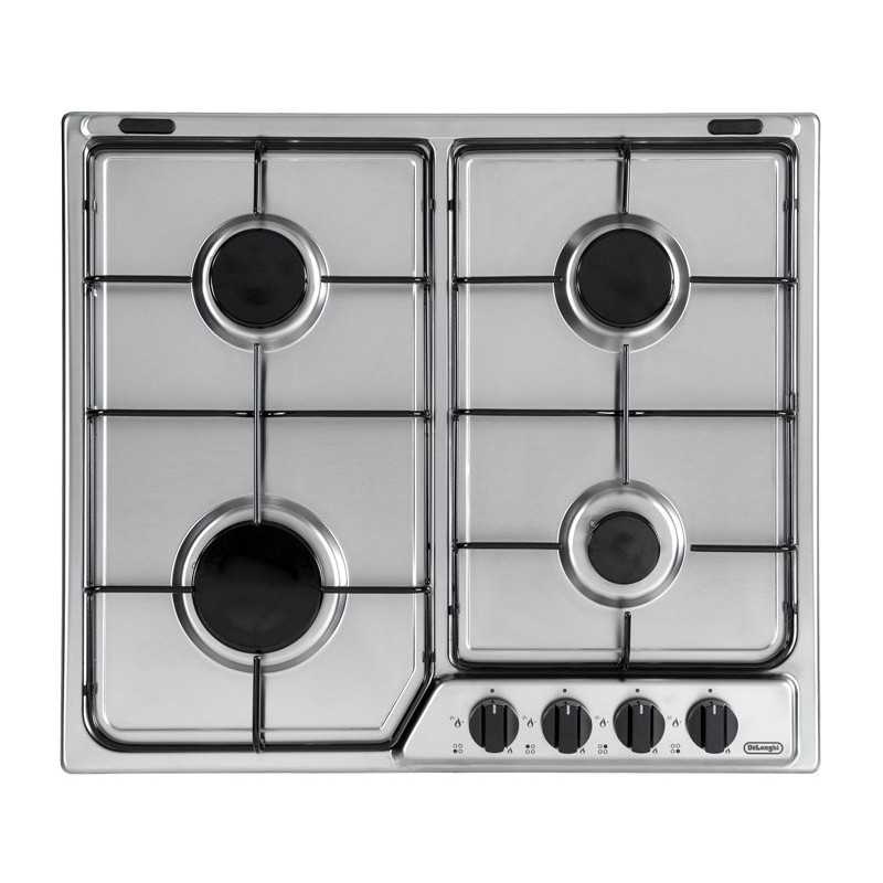 De’Longhi De'Longhi Piano Cottura Gas YAF 46 ASV 4 Fornelli da Incasso 60 cm Acciaio Inox