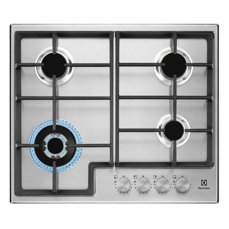 Electrolux Electrolux piano cottura gas 4 fornelli da incasso 59.5 cm acciaio inox EGS64362X