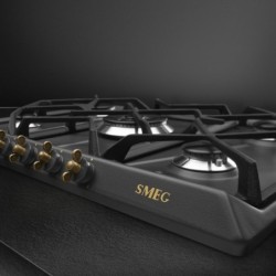 SMEG Smeg SRV876AOGH Piano di cottura gas 5 fuochi 68.5 cm antracite wok stile coloniale da incasso