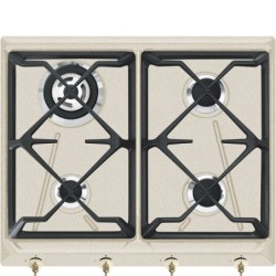 SMEG Smeg Piano cottura a gas 60cm 4 fornelli Avena da incasso con bruciatore wok 7800W