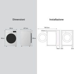 LG Lg Lavatrice F2R3S08NSWB 8 kg Classe A 1200 Giri Carica Frontale Bianca