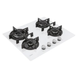 Candy Candy Piano Cottura a Gas 4 Fornelli da Incasso 60 cm Vetro Bianco CVG6BR4WTW