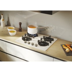 Candy Candy Piano Cottura a Gas 4 Fornelli da Incasso 60 cm Vetro Bianco CVG6BR4WTW