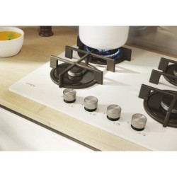 Candy Candy Piano Cottura a Gas 4 Fornelli da Incasso 60 cm Vetro Bianco CVG6BR4WTW