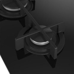 BEKO Beko Piano cottura a gas 4 bruciatori 60 cm cristallo nero griglie ghisa HILG64225SB