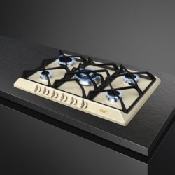 SMEG Smeg Piano cottura a gas 5 fuochi con wok da incasso 68.5 cm crema SRV876POGH