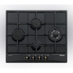 Glem Gas Glem Gas piano cottura a gas 4 fornelli 60 cm incasso con wok antracite