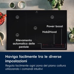 Electrolux Electrolux Serie 700 piano cottura a induzione 4 fornelli 58 cm da incasso nero