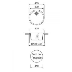 TELMA Telma Lavello Vintage Acciaio Inox Tondo 39 cm