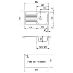 Plados Plados Lavello Atlantic 86-10 Microultragranit Nero 2 Ciotole