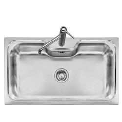 Plados Plados Vintage Lavello Montato su Piano Acciaio Inox