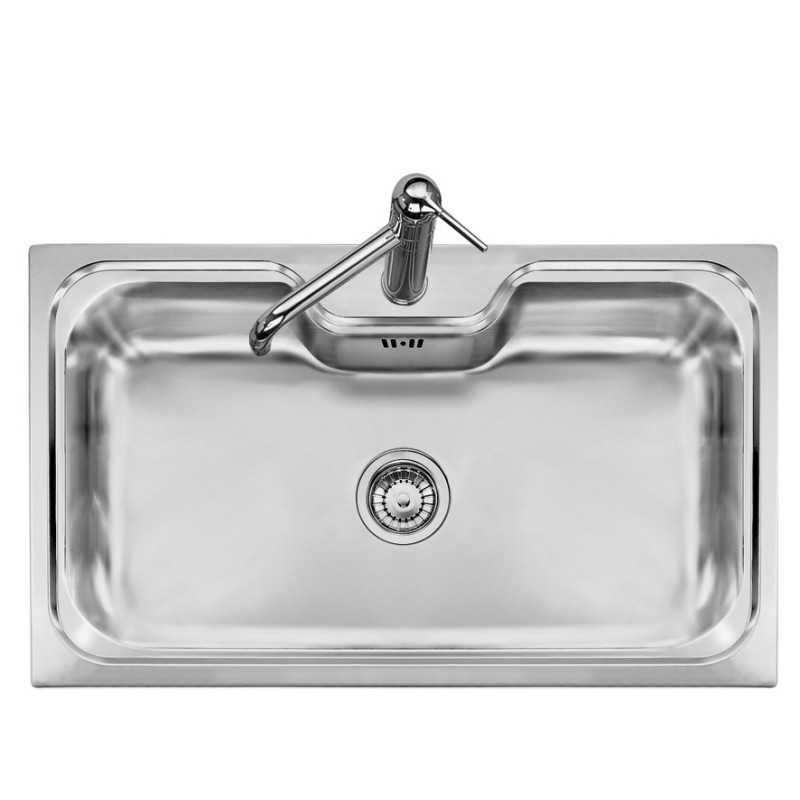 Plados Plados Vintage Lavello Montato su Piano Acciaio Inox