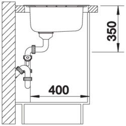 BLANCO BLANCO Median 45 S Dx Lavello Sottopiano Acciaio Inox