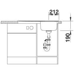 BLANCO BLANCO Median 45 S Dx Lavello Sottopiano Acciaio Inox