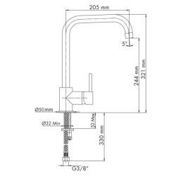 Plados Plados Miscelatore Monocomando Nero VENMIX20