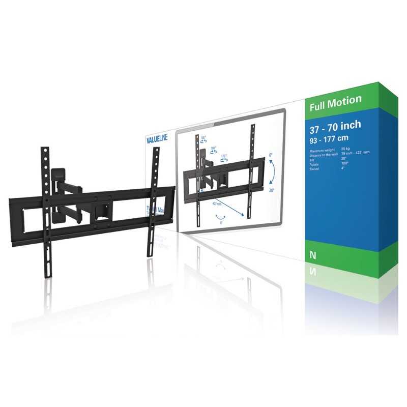 Valueline Valueline VLMFM3L Supporto Universale Nero 100x100mm