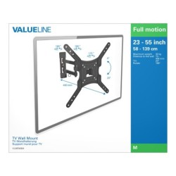 Valueline Valueline Supporto TV 100x100mm 400x400mm Acciaio Nero