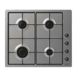 Candy Candy CHW6LBX Piano Cottura Gas 4 Fornelli da Incasso Acciaio Inox 59.5 cm Accensione Elettronica