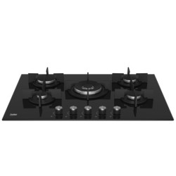 BEKO Beko Piano cottura a gas 5 fornelli 75 cm vetro nero wok centrale da incasso