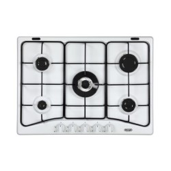 De’Longhi De'Longhi piano cottura a gas 5 fornelli wok 68 cm da incasso bianco YBF 57 ASV