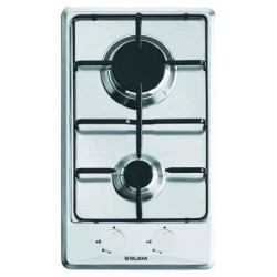 Glem Gas Glem Gas piano cottura a gas 2 fornelli 30 cm da incasso acciaio inox 4000W