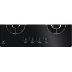 Electrolux Electrolux Piano Cottura Gas 4 Fornelli 60cm Incasso Vetro Nero EGG64272K