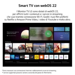 LG LG Monitor TV 24 Smart con webOS 22 e Wi-Fi