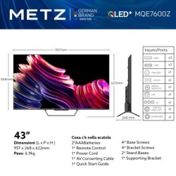MQE MQE7600 TV 43 Pollici QLED 4K Ultra HD