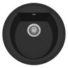 Plados Plados Telma NK05110 UG 70 - MICROULTRAGRANIT Harmony Lavello tondo 1 vasca 51 cm - Nero matt