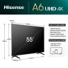 Hisense Hisense 55A6N Tv 55 Smart 4K Ultra HD Display LED Wi-Fi Classe E Nero