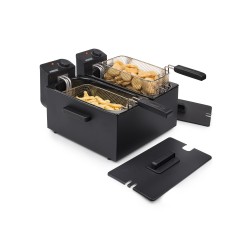 PRINCESS PRINCESS FRIGGITRICE A OLIO DOPPIA 2x3LT ACCIAIO INOX NERO 3600W