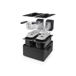 PRINCESS PRINCESS FRIGGITRICE A OLIO DOPPIA 2x3LT ACCIAIO INOX NERO 3600W