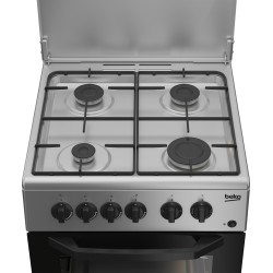 BEKO BEKO CUCINA A GAS 4 BRUCIATORI FORNO ELETT.54LT 50x50 SILVER CSS42014FS