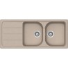 SCHOCK Schock FOMD200A58 Formhaus Lavello incasso 1160 x 500 con doppia vasca e gocciolatoio a sinistra – avena