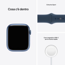 APPLE Apple Watch Serie 7 45mm Blue Aluminium Case/Abyss Blue Sport Band ITA MKN83TY/A
