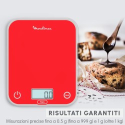 MOULINEX Moulinex BN50U3 Bilancia da cucina elettronica Superficie piana Rettangolo Rosso