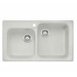 BLANCO Blanco 1515176 NOVA 8 Lavello 86x50 2 vasche senza Gocciolatoio colore Grigio seta