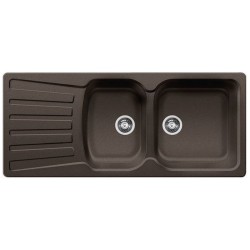 BLANCO Blanco NOVA 8 S Nova Lavello incasso cm. 116 x 50 silgranit - caffè - Gocciolatoio reversibile