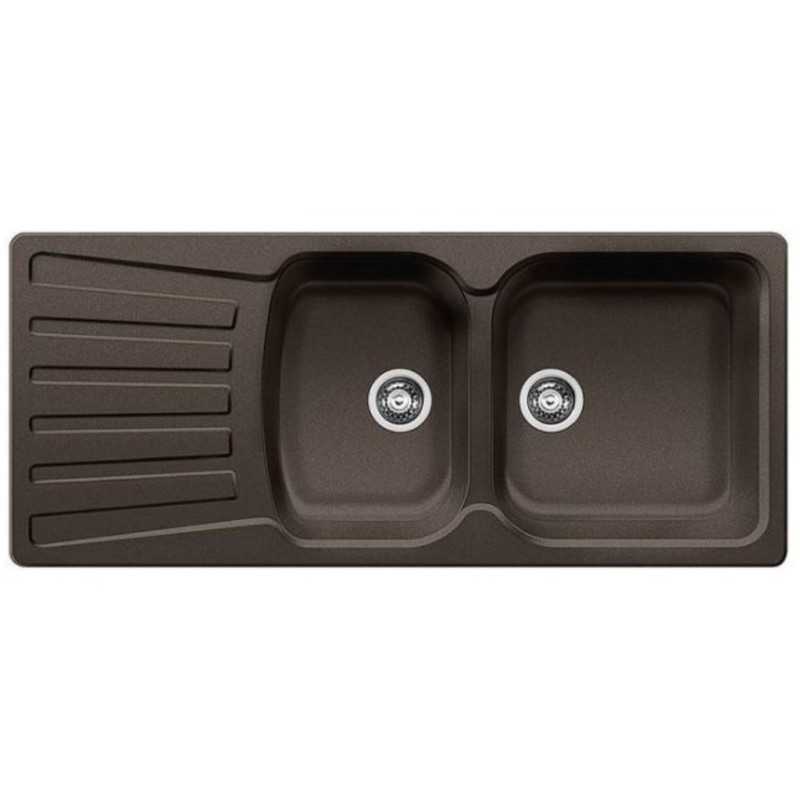 BLANCO Blanco NOVA 8 S Nova Lavello incasso cm. 116 x 50 silgranit - caffè - Gocciolatoio reversibile